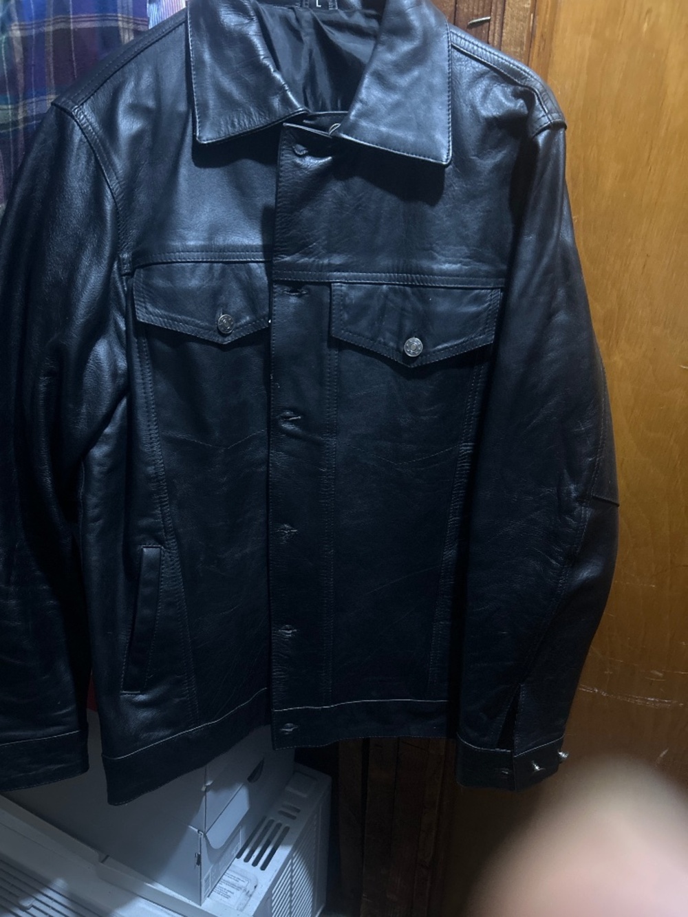 Men’s Designer Leather Demin Jean Jacket